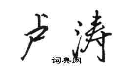 駱恆光盧濤行書個性簽名怎么寫