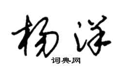 朱錫榮楊洋草書個性簽名怎么寫