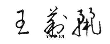 駱恆光王莉麗草書個性簽名怎么寫