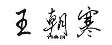 駱恆光王朝寒行書個性簽名怎么寫