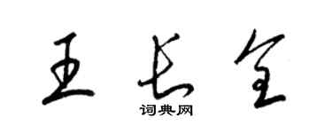 梁錦英王長全草書個性簽名怎么寫
