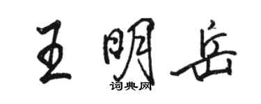 駱恆光王明岳行書個性簽名怎么寫
