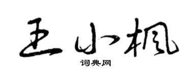 曾慶福王小楓草書個性簽名怎么寫