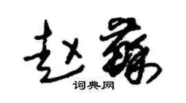 朱錫榮趙蘇草書個性簽名怎么寫