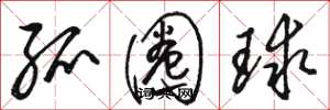 駱恆光弧圈球草書怎么寫
