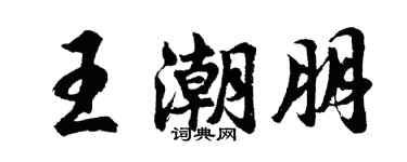 胡問遂王潮朋行書個性簽名怎么寫