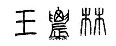 曾慶福王農林篆書個性簽名怎么寫