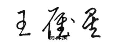 駱恆光王雁星草書個性簽名怎么寫