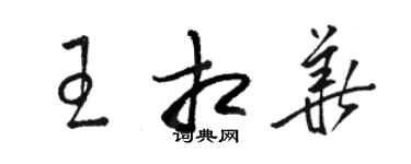 駱恆光王相華草書個性簽名怎么寫