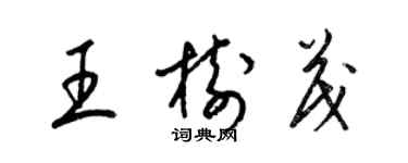 梁錦英王樹茂草書個性簽名怎么寫