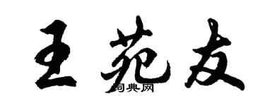 胡問遂王苑友行書個性簽名怎么寫