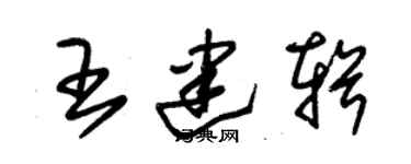 朱錫榮王建輯草書個性簽名怎么寫