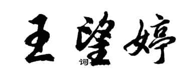 胡問遂王望婷行書個性簽名怎么寫