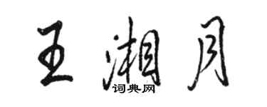 駱恆光王湘月行書個性簽名怎么寫