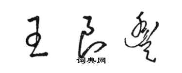 駱恆光王良豐草書個性簽名怎么寫