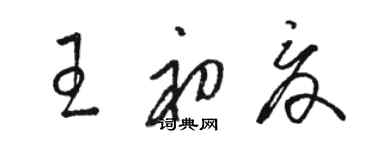 駱恆光王初夏草書個性簽名怎么寫