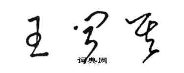 駱恆光王聞其草書個性簽名怎么寫