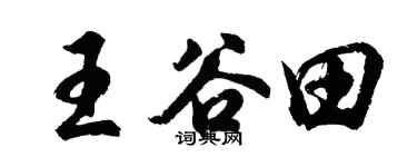 胡問遂王谷田行書個性簽名怎么寫