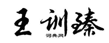 胡問遂王訓臻行書個性簽名怎么寫