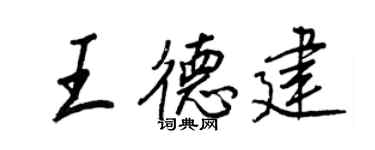 王正良王德建行書個性簽名怎么寫