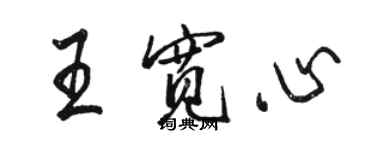 駱恆光王寬心行書個性簽名怎么寫