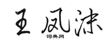 駱恆光王鳳沫行書個性簽名怎么寫