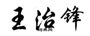 胡問遂王治鋒行書個性簽名怎么寫