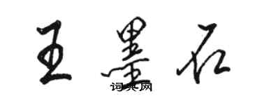 駱恆光王墨石行書個性簽名怎么寫