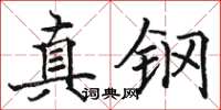 駱恆光真鋼楷書怎么寫