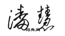 駱恆光潘慧草書個性簽名怎么寫