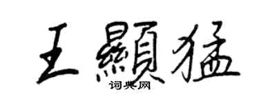 王正良王顯猛行書個性簽名怎么寫