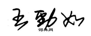 朱錫榮王勁如草書個性簽名怎么寫