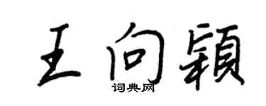 王正良王向穎行書個性簽名怎么寫