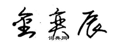 朱錫榮金奕辰草書個性簽名怎么寫