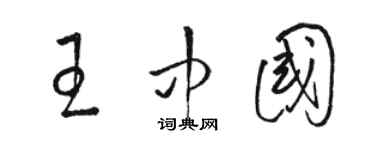 駱恆光王中國草書個性簽名怎么寫