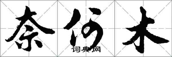 胡問遂奈何木行書怎么寫