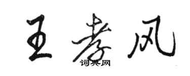 駱恆光王孝風行書個性簽名怎么寫