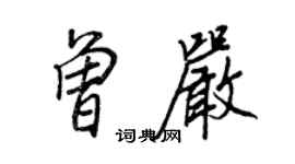 王正良曾嚴行書個性簽名怎么寫