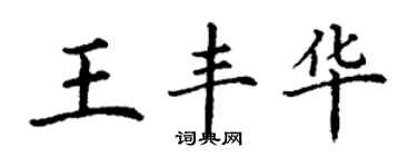 丁謙王豐華楷書個性簽名怎么寫