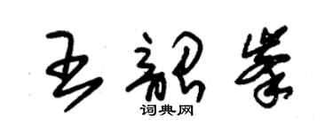 朱錫榮王韶峰草書個性簽名怎么寫