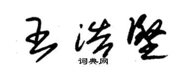 朱錫榮王浩堅草書個性簽名怎么寫