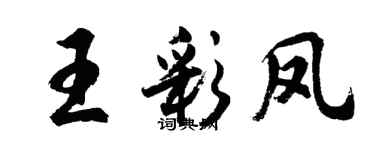 胡問遂王彩鳳行書個性簽名怎么寫