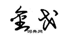 朱錫榮金戈草書個性簽名怎么寫
