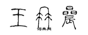 陳聲遠王冉晨篆書個性簽名怎么寫