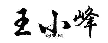 胡問遂王小峰行書個性簽名怎么寫