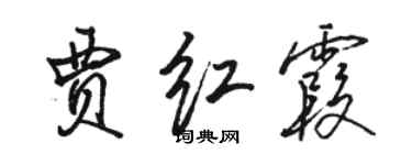 駱恆光賈紅霞行書個性簽名怎么寫
