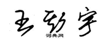 朱錫榮王斯宇草書個性簽名怎么寫