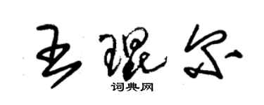 朱錫榮王琨爾草書個性簽名怎么寫