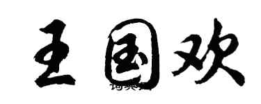 胡問遂王國歡行書個性簽名怎么寫