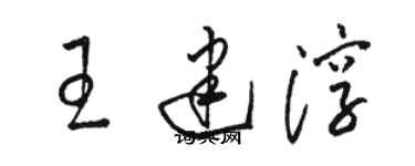 駱恆光王建淳草書個性簽名怎么寫